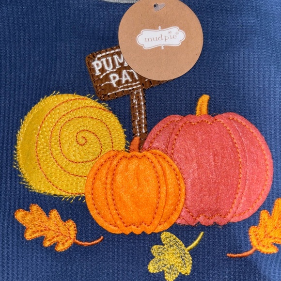 Mud Pie Little Boys' Halloween Pumpkin Patch Tee Top Shirt 4T/5T​ - Picture 2 of 4